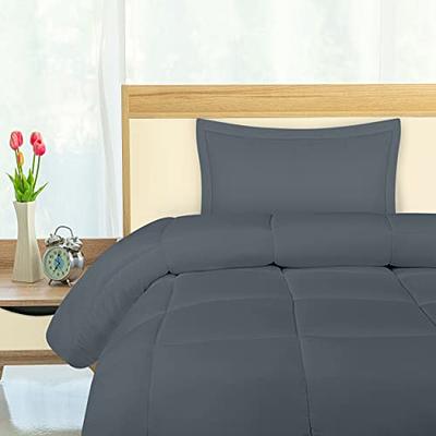 Utopia Bedding Queen Size Comforter Set with 2 Pillow Shams - Bedding  Comforter Sets - Down Alternative Grey Comforter - Soft and Comfortable 