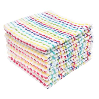 T-Fal Coordinating Flat Waffle Weave Dish Cloth, Set of 12 - Neutral