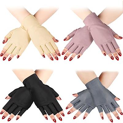 4 Pairs UV Gloves for Nail Lamp Light Manicure Gloves UV Light for