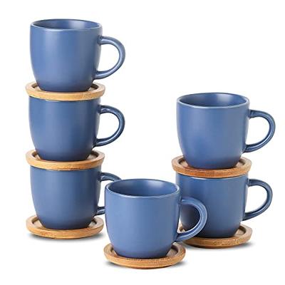 Hasense hasense espresso cups set of 4, 4 ounce ceramic cappuccino