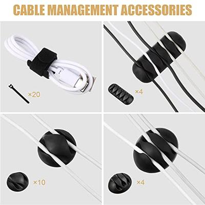 Sans Marque Pack de 10 Cables management-Organisateur des câbles