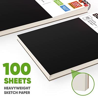 Sketchbook 8.5x11 Inch,100 Sheets Sketch Pad, Pack of 1 (68 lb/100gsm)  Sketch Book, Acid-Free Drawing Paper, Perfect for Most Dry Media, Ideal for
