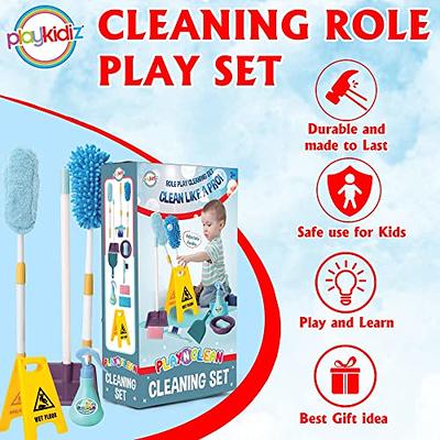 Wooden Cleaning Tools Toys (6 Pieces), Play House Playset - Play House Cleaning  Play Set, Broom And Mop Pretend Cleaning Play Set For Kids 3+ Years, Fun  And Meaningful Gifts For Boys