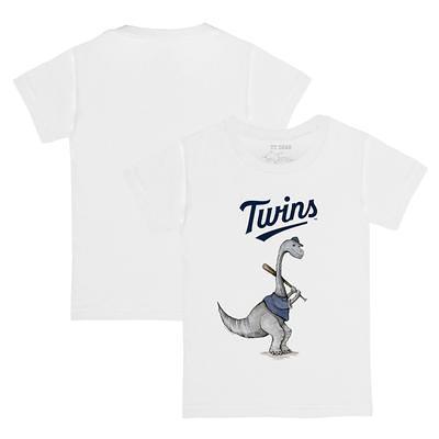 Youth Tiny Turnip White/Navy Minnesota Twins Teddy Boy 3/4-Sleeve Raglan T-Shirt Size: Medium