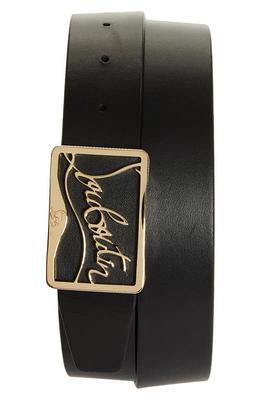 CL Logo Animal Print Leather Belt in Multicoloured - Christian