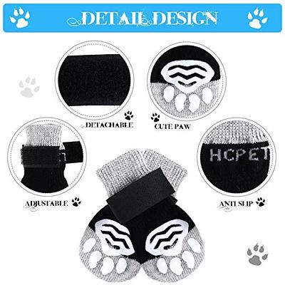 KOOLTAIL Anti-Slip Dog Boots 4 Packs - Adjustable Dog Socks with Shoelace,  Waterproof Dog Sock Shoe for All Seasons, Super Durable Pet Paw Protector