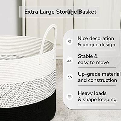 Black Y-Weave Storage Basket, Extra Large