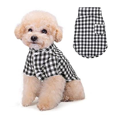 Caro Dog Dress Dog Clothes for Small Dogs Girl Puppy Vest Dress Classic Stripes with Denim Elements of Dog Skirt Pet Dog Clothing Suitable for Small