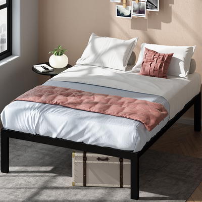 Mainstays 7 Adjustable Low Profile Bed Frame, Twin - King, Black Steel 