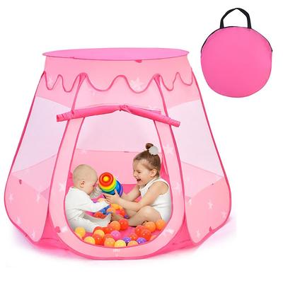 Watnature Kids Play Tent with LED Lights, Princess Castle Tent, Hexagon Large Playhouse Toys for Children IndoorandOutdoor