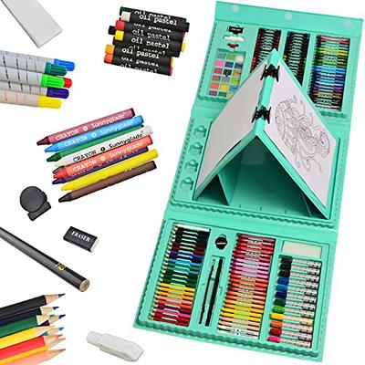 Sunnyglade 145 Piece Deluxe Art Set, Wooden Art Box & Drawing Kit with  Crayons, Oil Pastels, Colored Pencils, Watercolor Cakes, Sketch Pencils,  Paint Brush, Sharpener, Eraser, Color Chart (Tan) - Yahoo Shopping