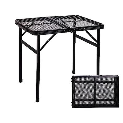 Tangkula Camping Folding Table Portable Outdoor Bbq Grill Stand W