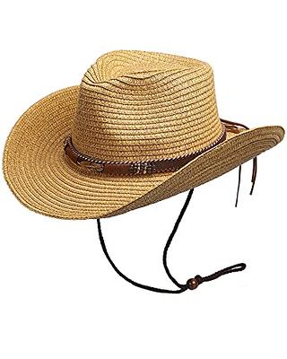 Funtery 12 Pack Straw Hat for Men Summer Large Brim Farmer Hat