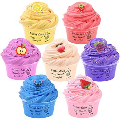 12 Pack Butter Slime Kit, With Fruit, Ice Cream, Animal Mini Scented Slime  Charms Suppulies, Non