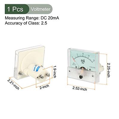 YOKIVE Analog Panel Ammeter, 85C1 Ampere Meter Current Tester, Great for  Office, Art, Home, Daily Use (DC 20mA) - Yahoo Shopping