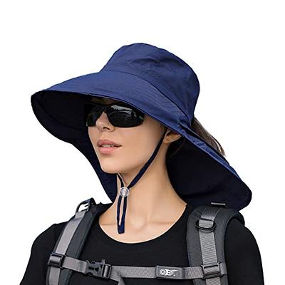 Hiking Hat Women Super Wide Brim Bucket Hat Upf50+ Windproof Sun Hat for  Fishing Hiking Camping (Army Green, One Size) at  Women's Clothing  store