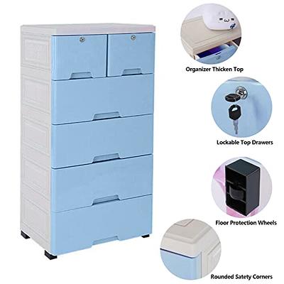 DBESSIC Plastic Drawers Dresser,Storage Cabinet with 6 Drawers,Stackable  Vertical Clothes Storage Tower Closet Organizer for Apartments Condos and  Dorm Rooms 19.7 x 13.8 x 40.16in (5-Layer, Blue) - Yahoo Shopping