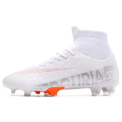 Men’s Soccer Shoes Professional Football Shoes for Big Kids Spikes Football  Boots Athletic Sneakers Breathable Youth Competition Hightop Soccer Cleats