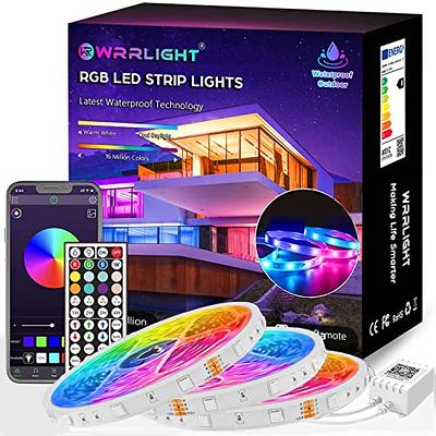 Etokfoks 100 ft. Smart Plug-in Dimmable Cuttable Color Changing