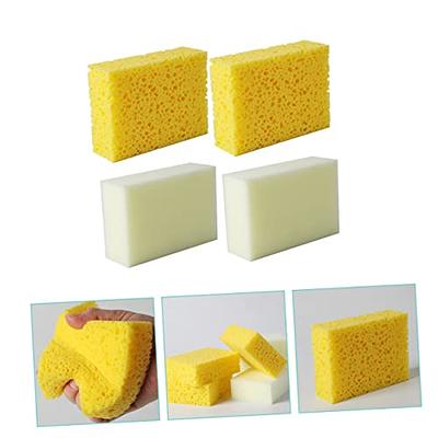 EXCEART Pottery 16 Pcs Ceramic Square Sponge Scrubber Sponges