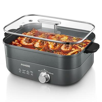 MOOSUM Mini Electric Hot Pot, Fast Cooker for Ramen/Soup