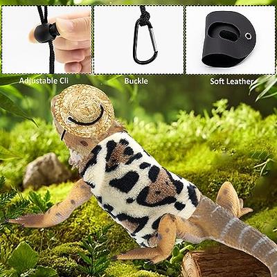 Bearded Dragon Bowtie Hat Lizard Leash with Harness Reptiles Small Pets  Animals