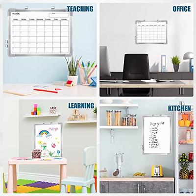 Small Monthly Calendar Dry Erase Whiteboard Set for Wall, 16 x 12