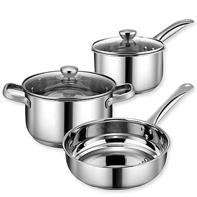 ZLINE Kitchen and Bath 10-Piece Non-Toxic Stainless Steel and Nonstick Ceramic  Cookware Set CWSETL-NS-10 - The Home Depot