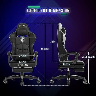 SITMOD gaming chair with Footrest-computer Ergonomic Video game  chair-Backrest and Seat Height Adjustable Swivel