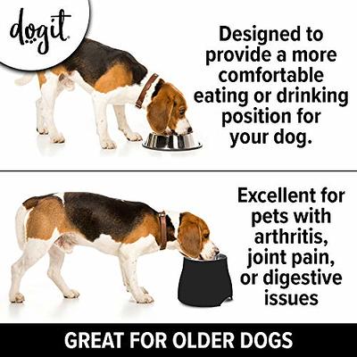 Dogit Elevated Dish Black Large