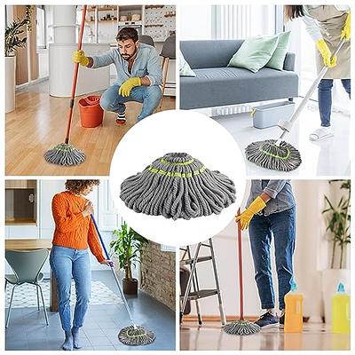 ZUBULUN Self Wringing Mop for Floor Cleaning with 2 Reusable Heads