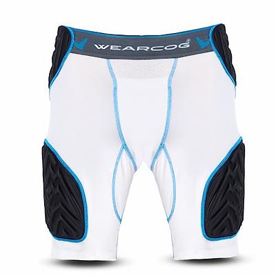 WEARCOG Premier Adult Football Girdle for Men's, 5 Padded Integrated  Football Pads with Hip, Tail, Thigh Pads and Cup Pocket