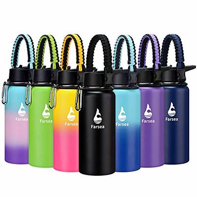 Insulated Water Bottle With Straw Lid & Spout Lid, - 32 oz