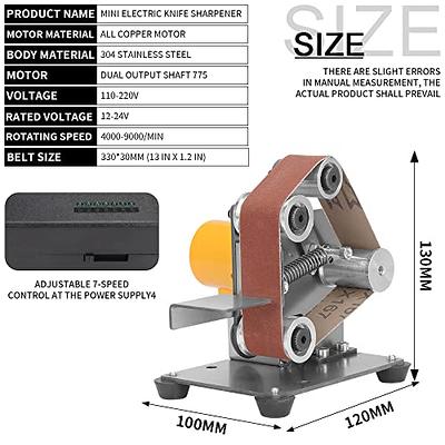 Electric Belt Sander 180W DIY Electric Knife Sharpener for Wood Metal Knife