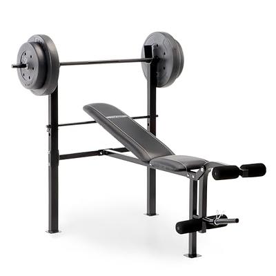 Marcy Competitor Standard Workout Bench with 80 lbs Vinyl-Coated Weight Set  Combo, Perfect Gym Equipment For Home, Weight Lifting, Alloy-Steel CB-20111  - Yahoo Shopping