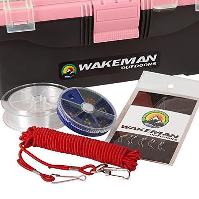 55-Piece Fishing Tackle Set - Tackle Box Includes Sinkers, Hooks, Lures,  Bobbers, Swivels, Fishing Line, and More - Fishing Gear by Wakeman (Pink) -  Yahoo Shopping