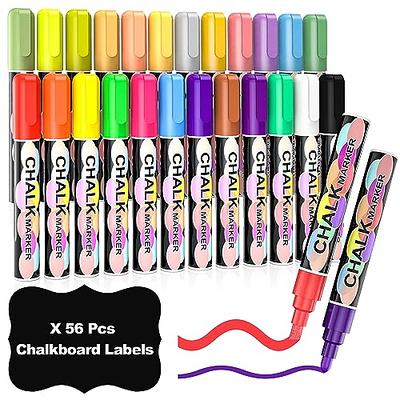 8 Colors Liquid Chalk Markers Pens - Washable & Wet Erase Neon