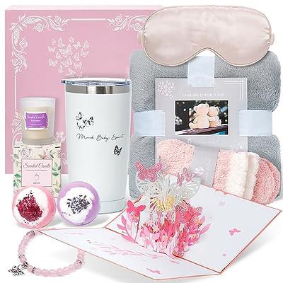 Get Well Soon Gifts for Women, Birthday Gifts for Women Self Care Package  Basket with Inspirational Blanket Tumbler Candle for Mom Sister Best  Friends