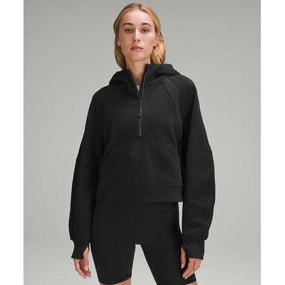 WOMEN'S SCUBA OVERSIZED 1/2 ZIP HOODIE FLEECE - BONE