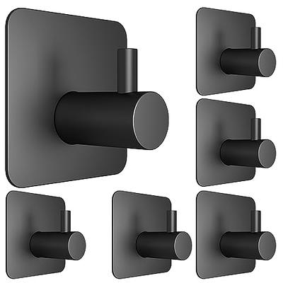 Honmein 6 Pcs Adhesive Wall Hooks for Hanging - Waterproof Shower