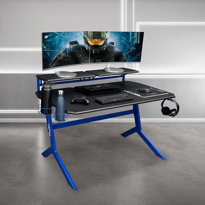 Flash Furniture Gaming Desk 45.25 x 29 Computer Table Gamer Workstation with Headphone Holder and 2 Cable Management Holes