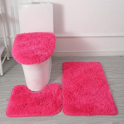 1pc/3pcs Memory Foam Bath Mat, Non-Slip Bathroom Rug, Toilet U-Shape Mat,  Soft And Comfortable Carpet, Soft Absorbent Foot Mat, Bathroom Accessories