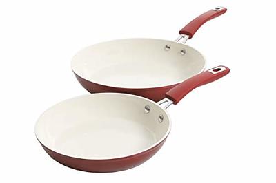 Oster Sato 8 in. Frying Pan in Metallic Red