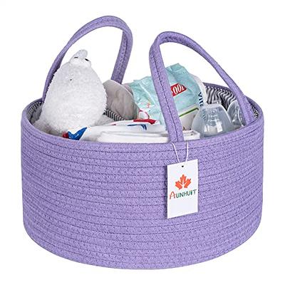 HOME FOR EACH Baby Diaper Caddy Organizer with Lid, Multiple Compartments  Baby Caddy, Waterproof Diaper Tote Bag for Infants, Travel Baby Bag for  Must Haves, Baby Gift Basket for Newborn Essentials Grey 