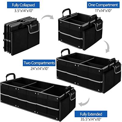 Jorindes Trunk Organizer With Reflective Stripe For Car,Cargo Organizer For  Suv With Non Slip Bottom Strips,3 Large Compartments Foldable Waterproof Portable  Car Storage Box,2 Tie-Down Straps - Yahoo Shopping