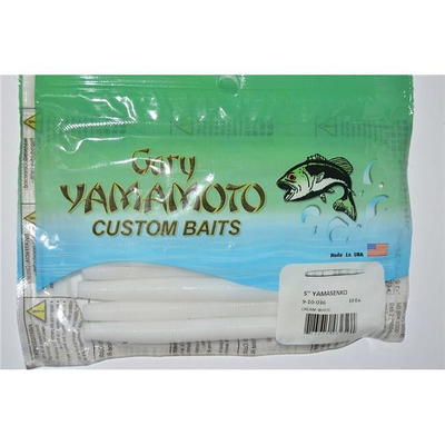 Yamamoto 5in Senko Bulk Pack - 100 Pack - Green Pumpkin/Black Flake