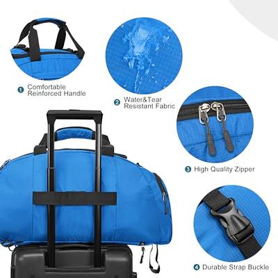 Gym Duffle Bag Waterproof Large Sports Bags Travel Duffel Bags with Shoes  Compartment Weekender Overnight Bag Men Women 40L Black