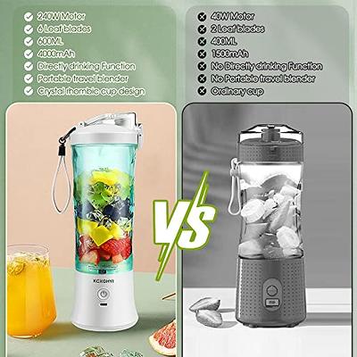 Portable Blender 600ML Electric Juicer Fruit Mixers 4000mAh USB  Rechargeable Smoothie Mini Blender Personal Juicer Colorful Cup