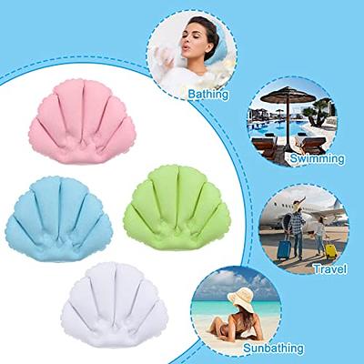 AEROiVi Bathtub Pillow Headrest Bath Pillows for Tub Neck and Back Support  with Non Slip Suction Cups Spa Bath Cushion Relaxing Bathroom Accessories