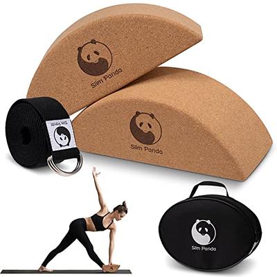 Slim Panda Cork Yoga Blocks 2 Pack, Half Round Natural Cork High Density  Yoga Blocks with Strap, 2 Pack Non-slip Eco-Friendly Yoga Blocks,  Lightweight Yoga Bricks for Stretching, Balance, Pilates - Yahoo